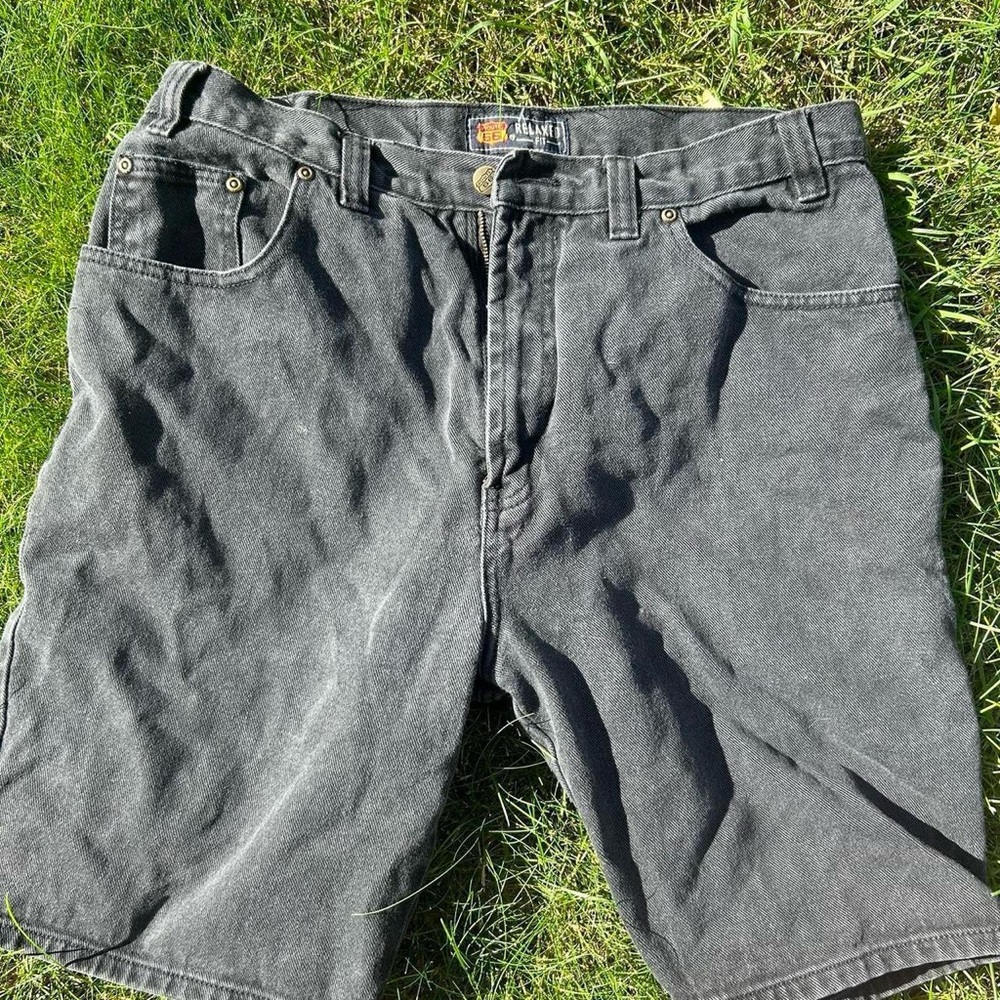 -mens black/gray baggy “route 66” jorts